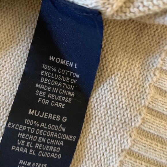 Sweater long sleeve cowl neck tan Nautica size L - Picture 4 of 5